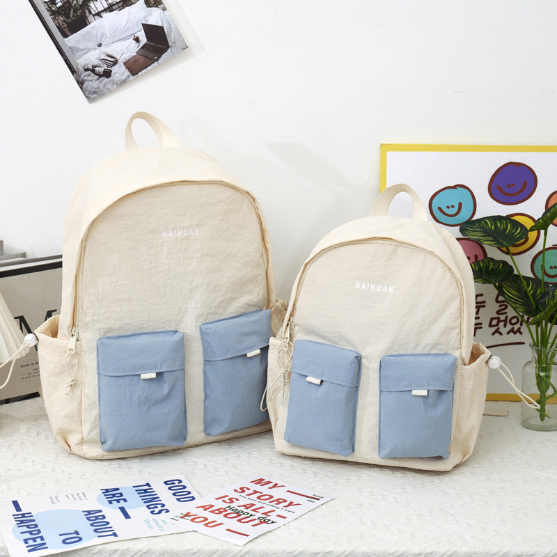 Color-block Design Backpack casual mignon et polyvalent