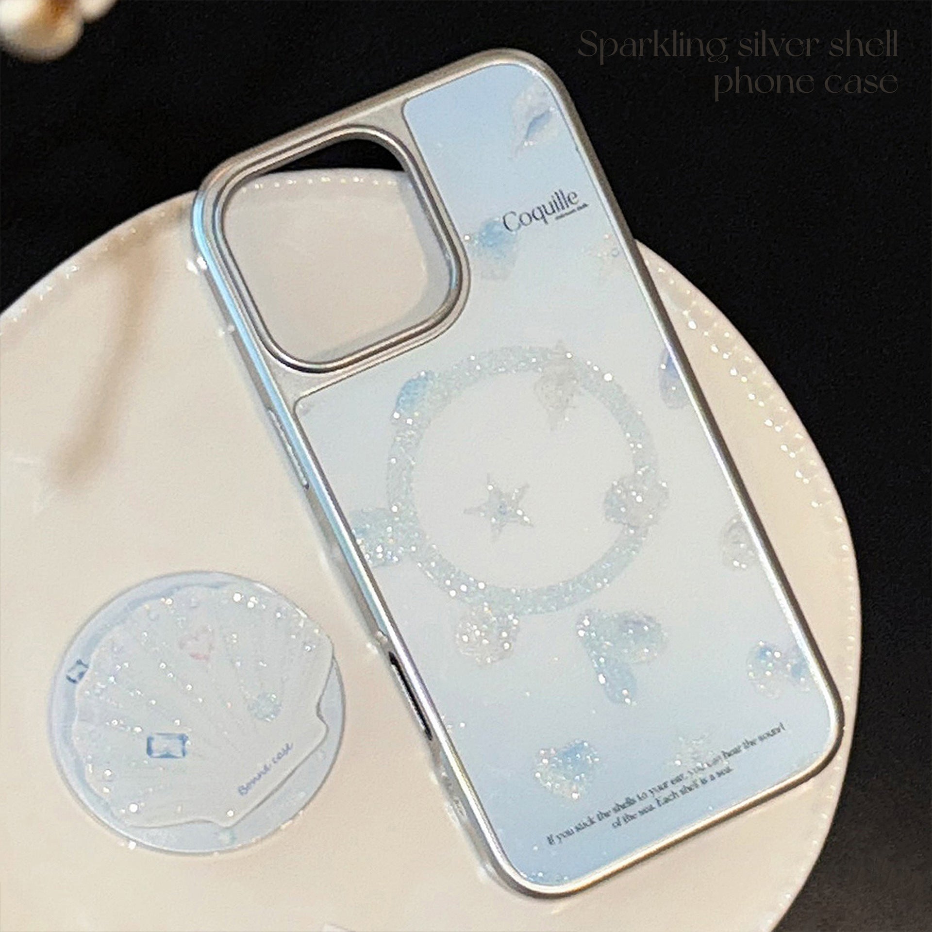 Deosa Marine Shell Magnetic Suction Bracket Étui de téléphone tout compris