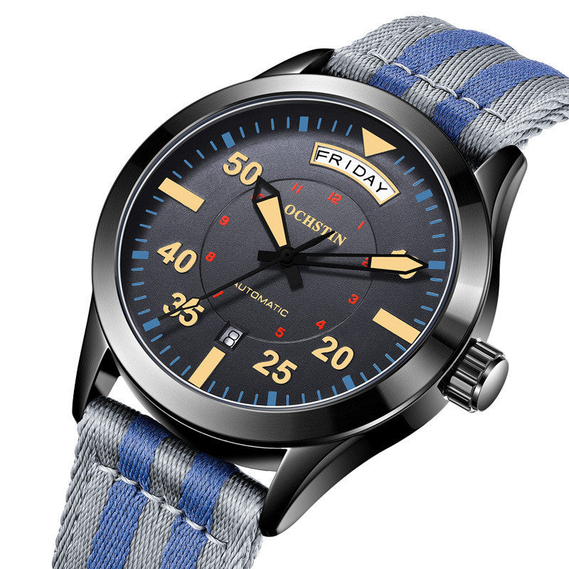 Montre mécanique automatique étanche Nylon Watch