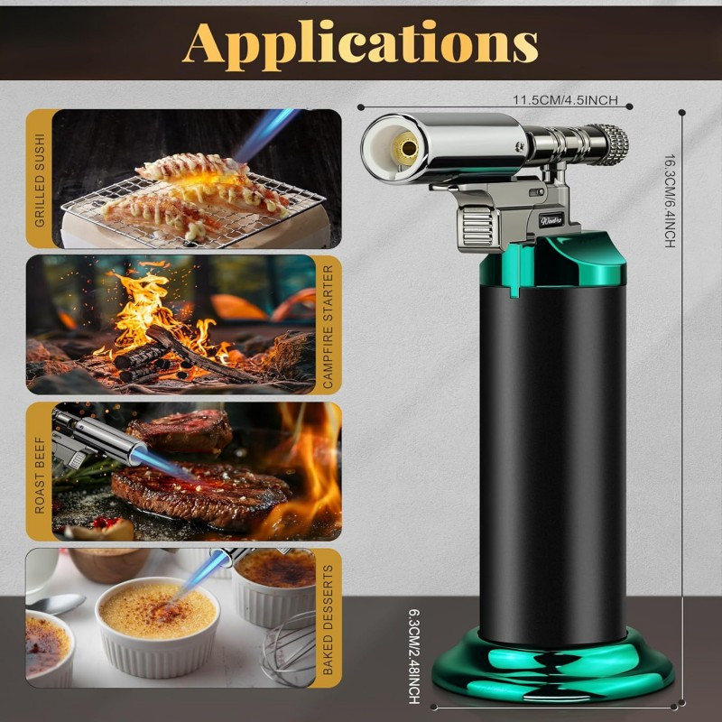 Torche Butane Flamme réglable coupe-vent