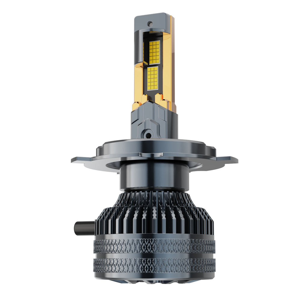200W Super lumineux phare de voiture LED Ampoule 10 tubes en cuivre 36 puce haute focale H4 H7 LED automatique