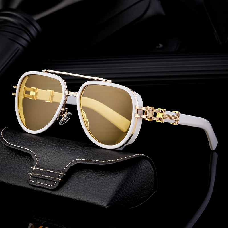 Lunettes de soleil européennes et américaines de style punk haut de gamme pour hommes