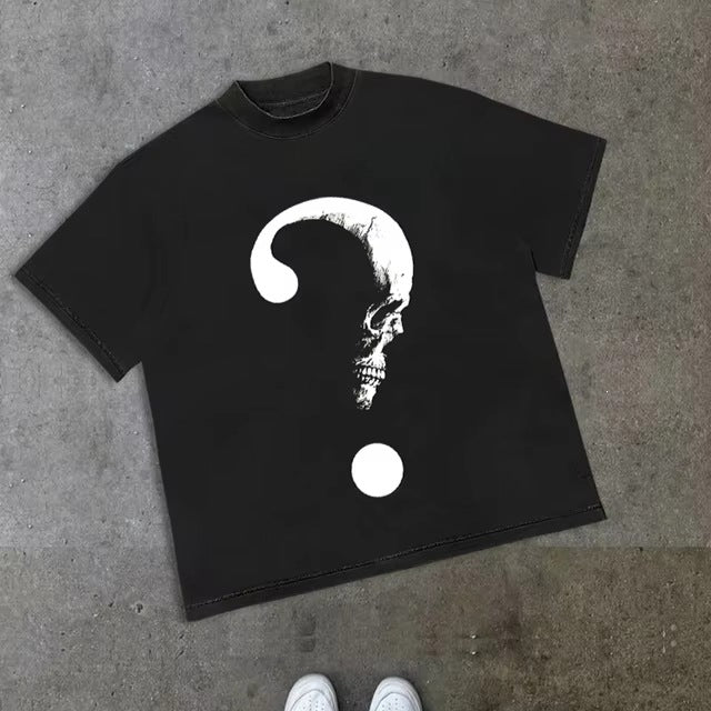 T-shirt imprimé en coton rétro pour hommes