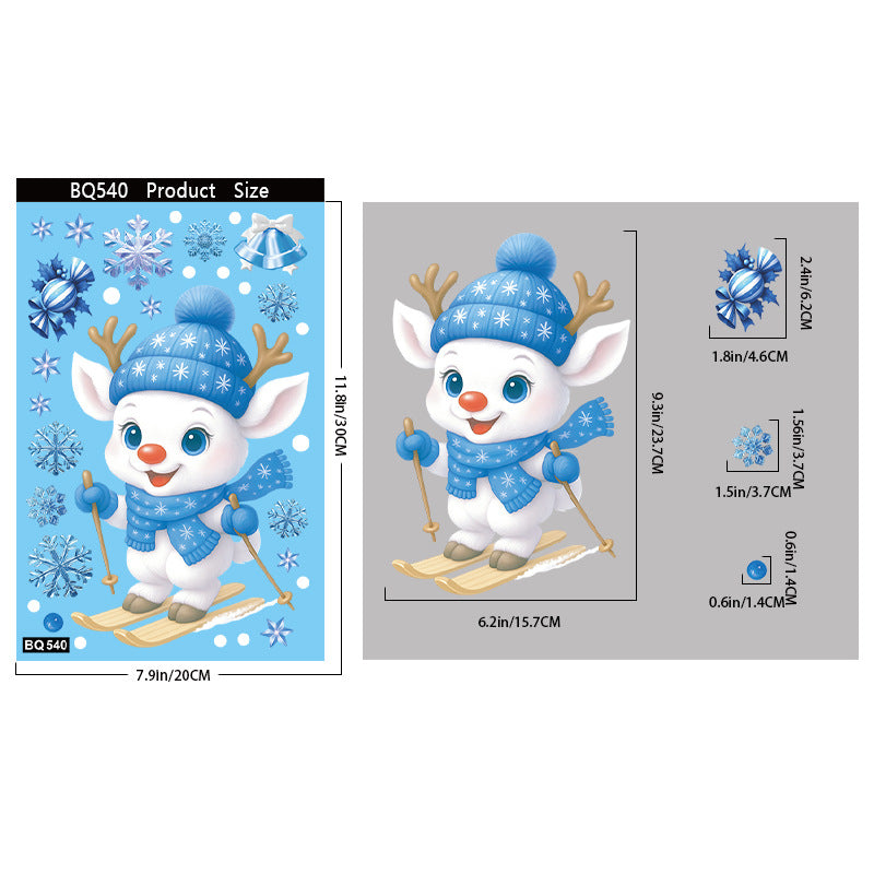 Parti de Noël Sticker décoratif en verre créatif