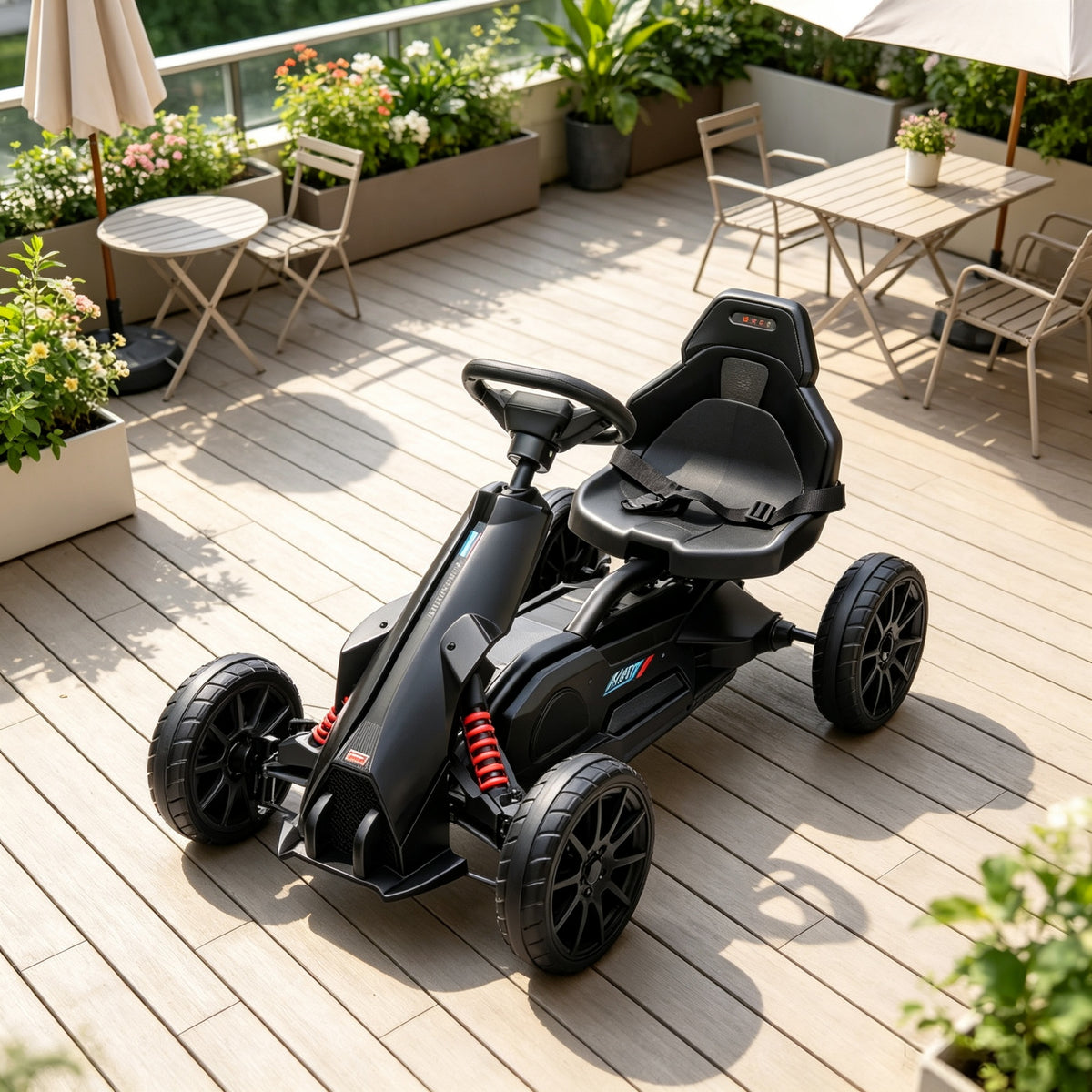 Kart de pédale pour enfants noirs
