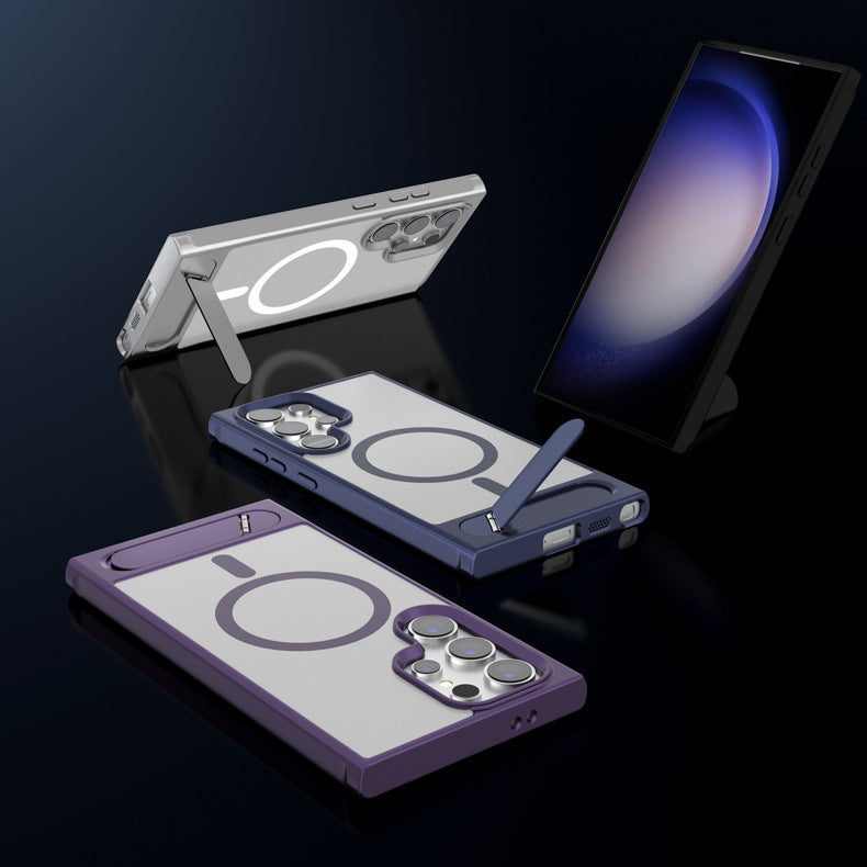 Coque de téléphone magnétique de bouclier platine