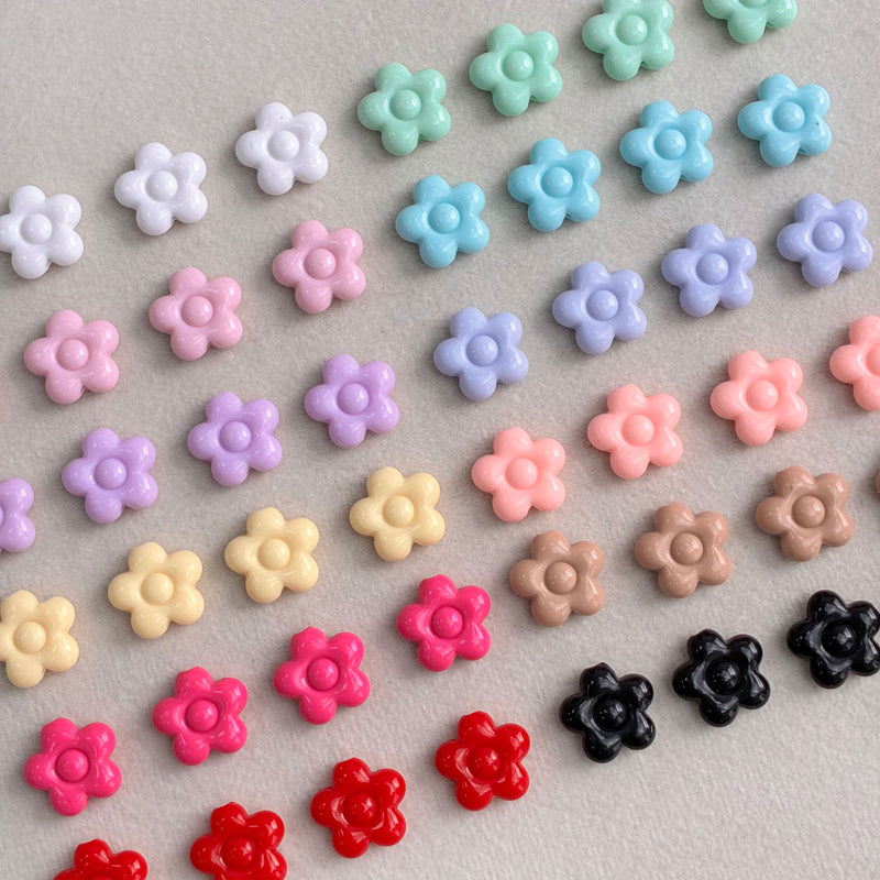 Perles de fleurs de Plumeria acrylique avec trou droit