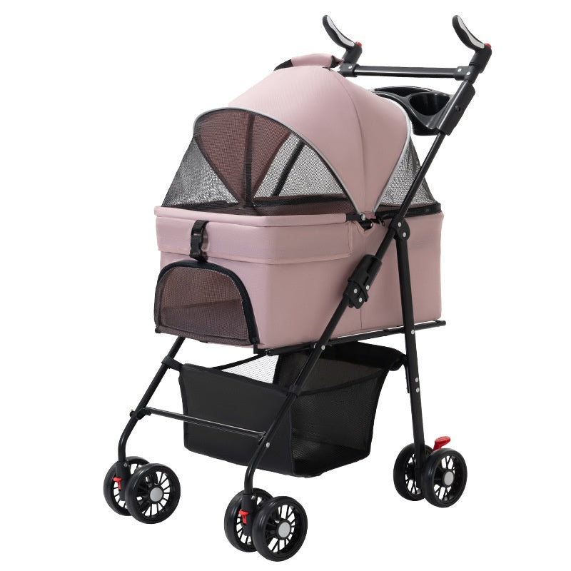 Poussette pour chiens et chats léger et pliable