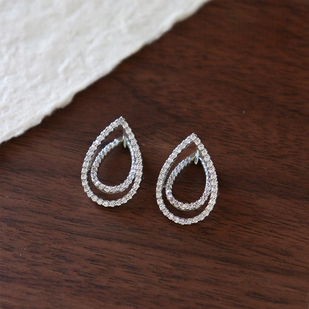 Boucles d'oreilles Zircon en forme de goutte d'eau