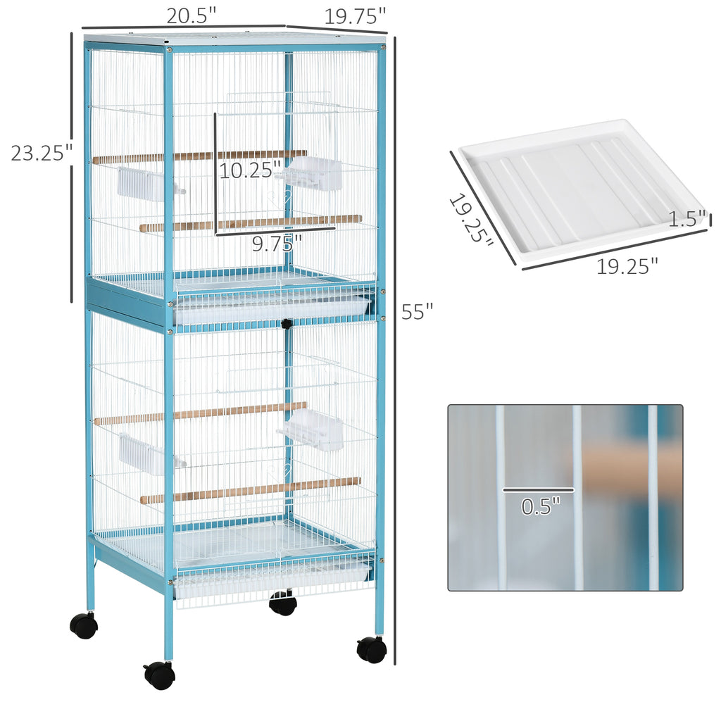 55" 2 En 1 Bird Cage Aviaire Parakeet House pour les nageoires