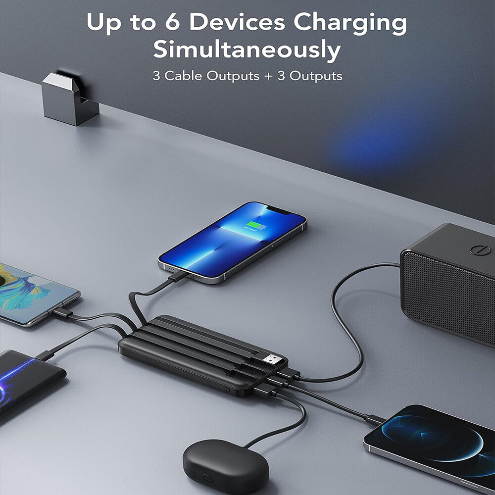 Power Bank Pack 30000mAh Fast Charger 4 USB Portable Charger for Mobile Phone