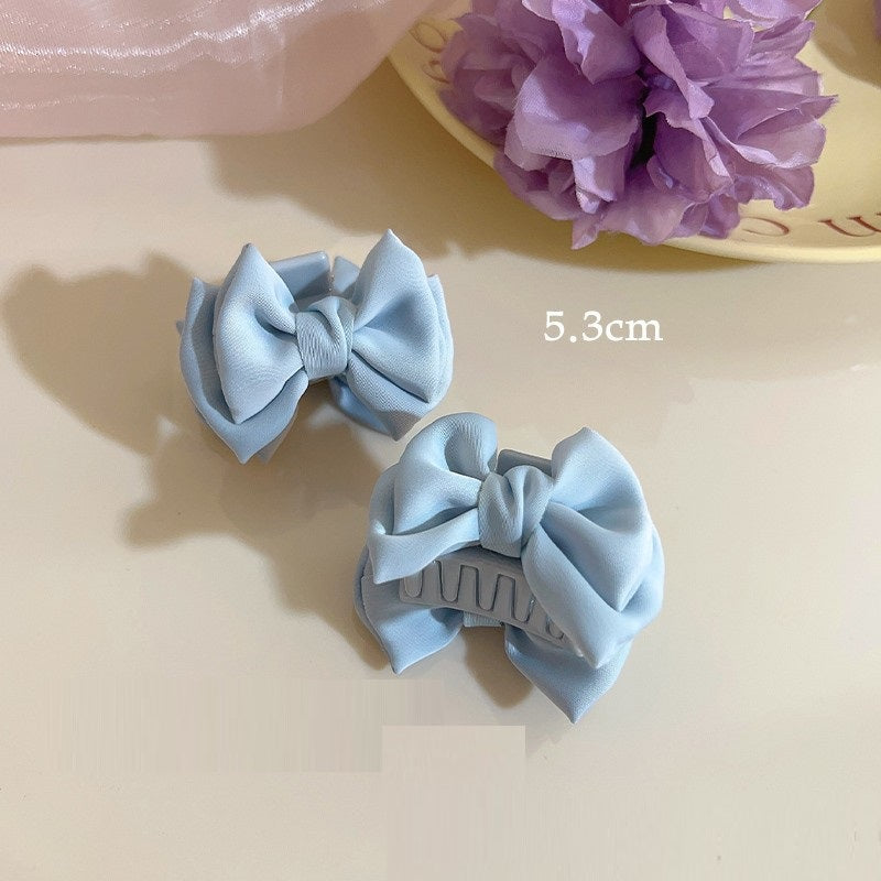 Sweet Satin Bow Accessoires de cheveux Grip petite taille