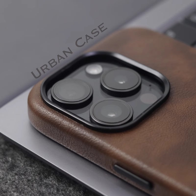 Boîtier téléphonique de 17 pouces compatible cuir avec fermeture magnétique Magsafe