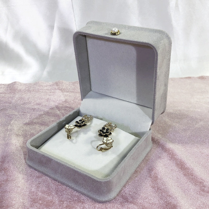 Fashion Flannel Étanche boîte à bijoux Pearl Buckle
