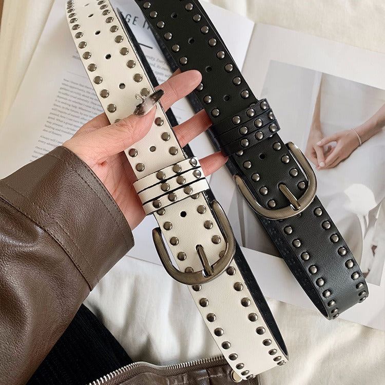 Ceinture vintage de style punk polyvalent pour femmes