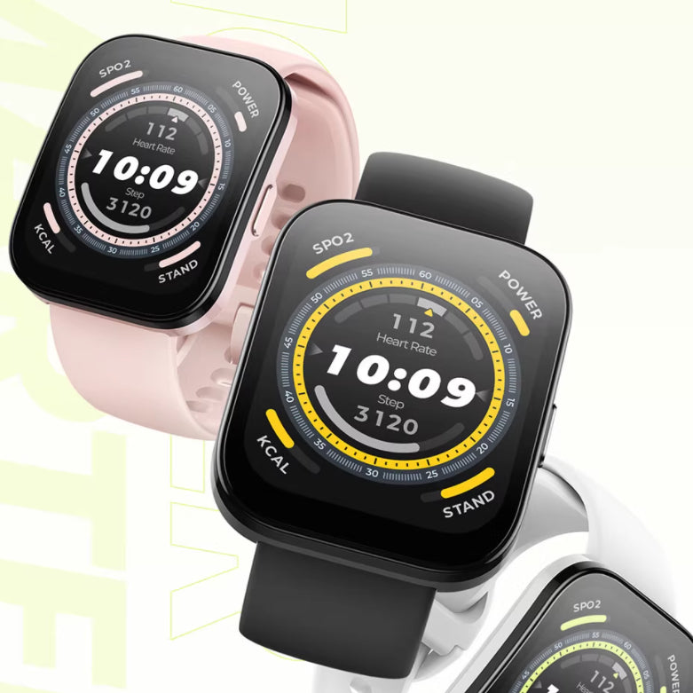 Dawn White 46mm Smartwatch avec l'oxygène du sang et la surveillance de la fréquence cardiaque