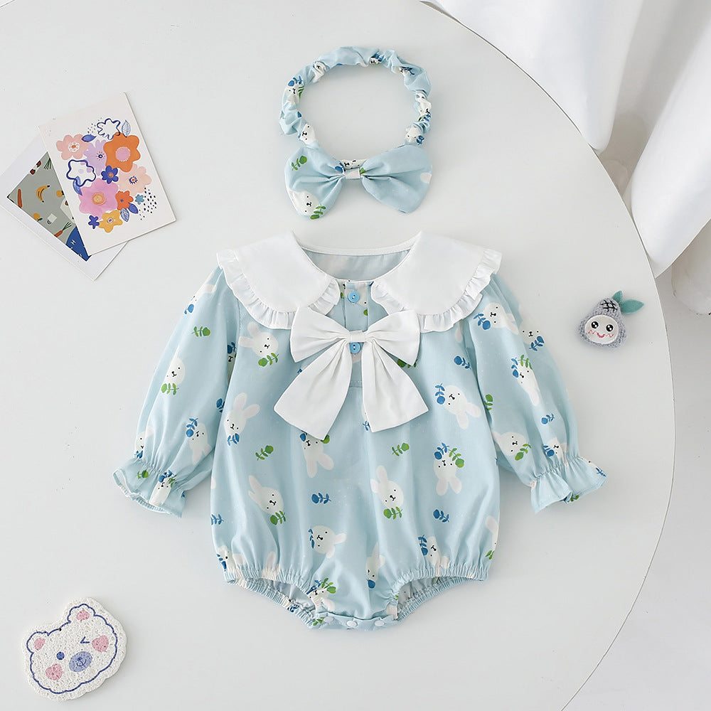 Robe bleue avec manches longues Onesie Girls