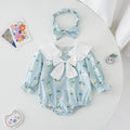 Robe bleue avec manches longues Onesie Girls