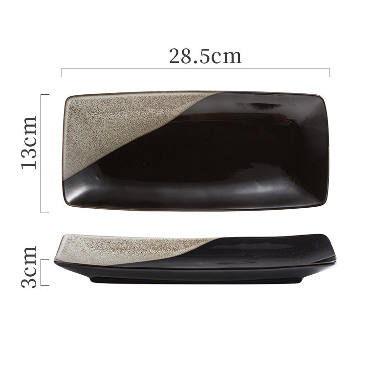 Plaques céramiques japonaises Sushi Dish Tableware Plateau Couverts