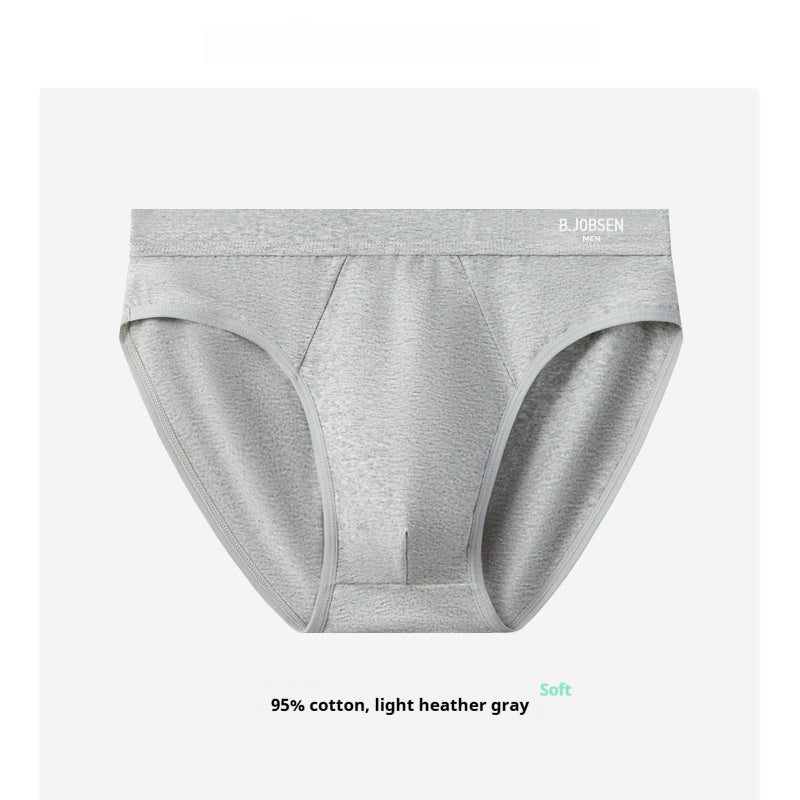 Slips en coton respirant pour hommes avec un crotch de coton antibactérien