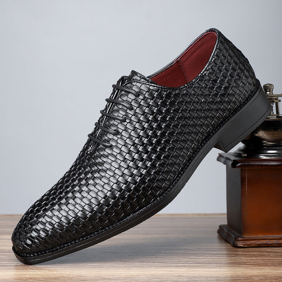Chaussures en cuir vintage en dentelle style britannique