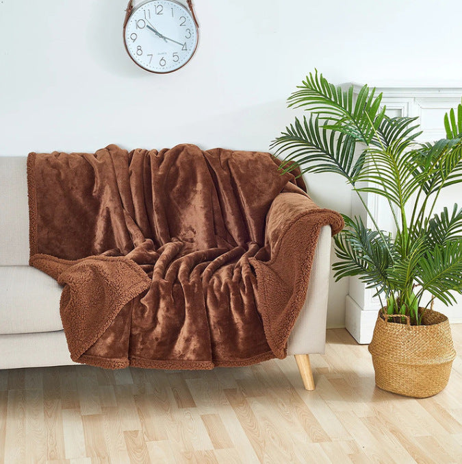 Canapé d'animal Coussin lit de chien en peluche courte tapis imperméable couple couverture