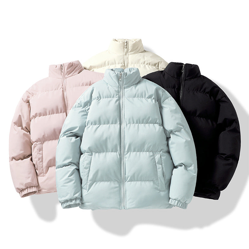Autumn and Winter Bread Jacket Loose Hong Kong Style Stand Collier Coton Manteau