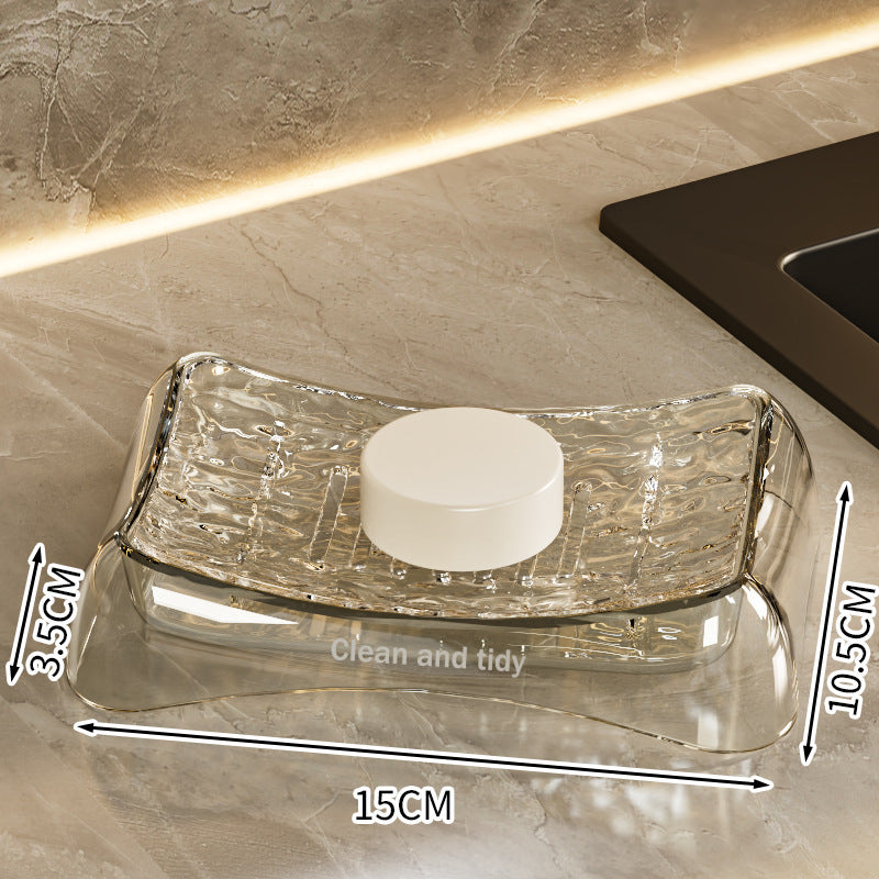 Double-couche incurvée boîte de savon clair blanc-PET-1 pièce
