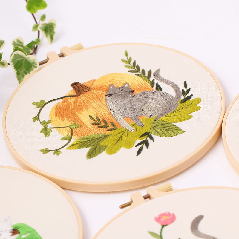 Broderie de chat Pattern Diy Matériau Package Kit
