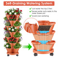 7 Planter vertical empilable de niveau avec roues Planter tour fraise Saving Garden