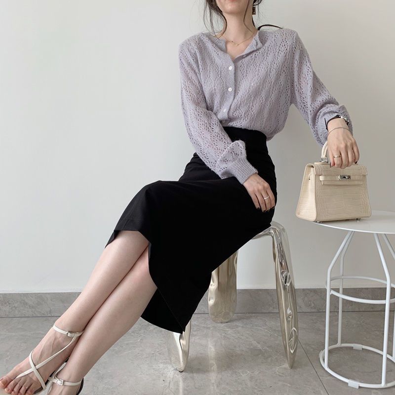 Manteau de sweater souple et croustillant de style japonais pour filles