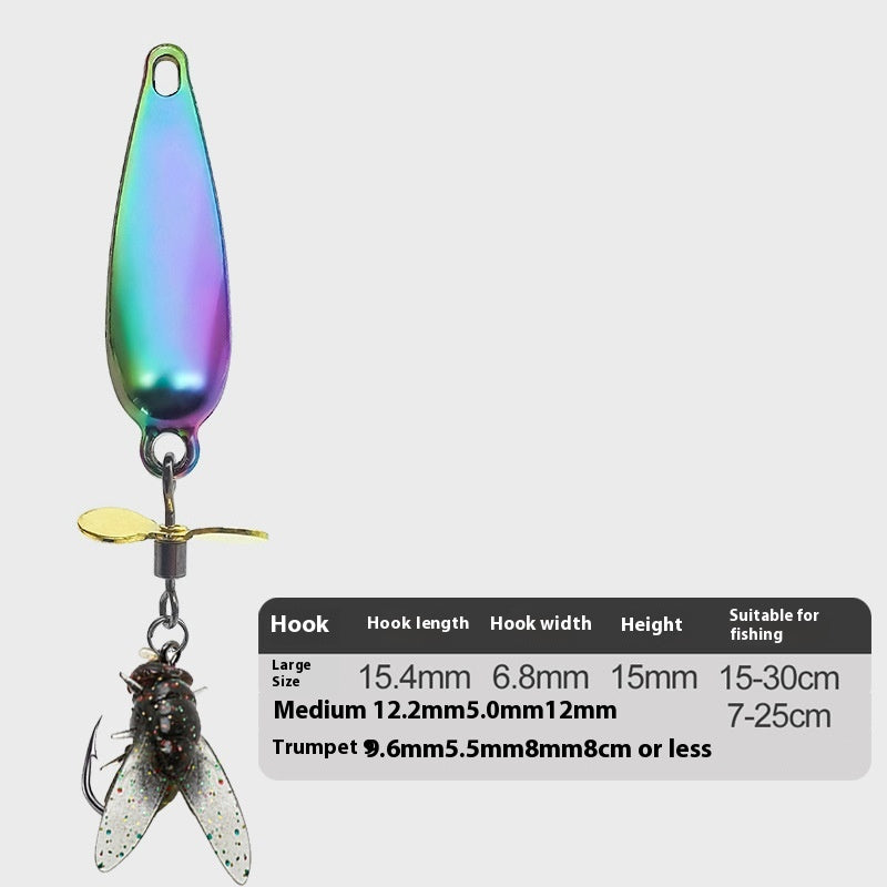Fly Lure Crochet rotative hélice Micro costume