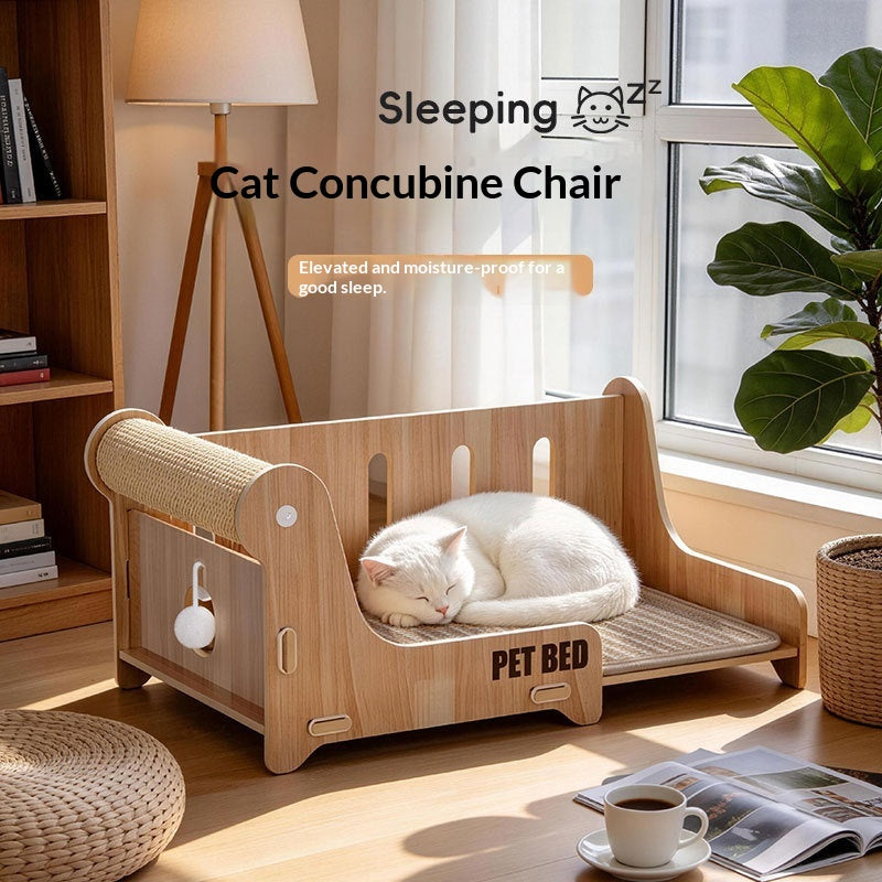 Sisal Scratching Post and Louncer Autonome Tout-en-un