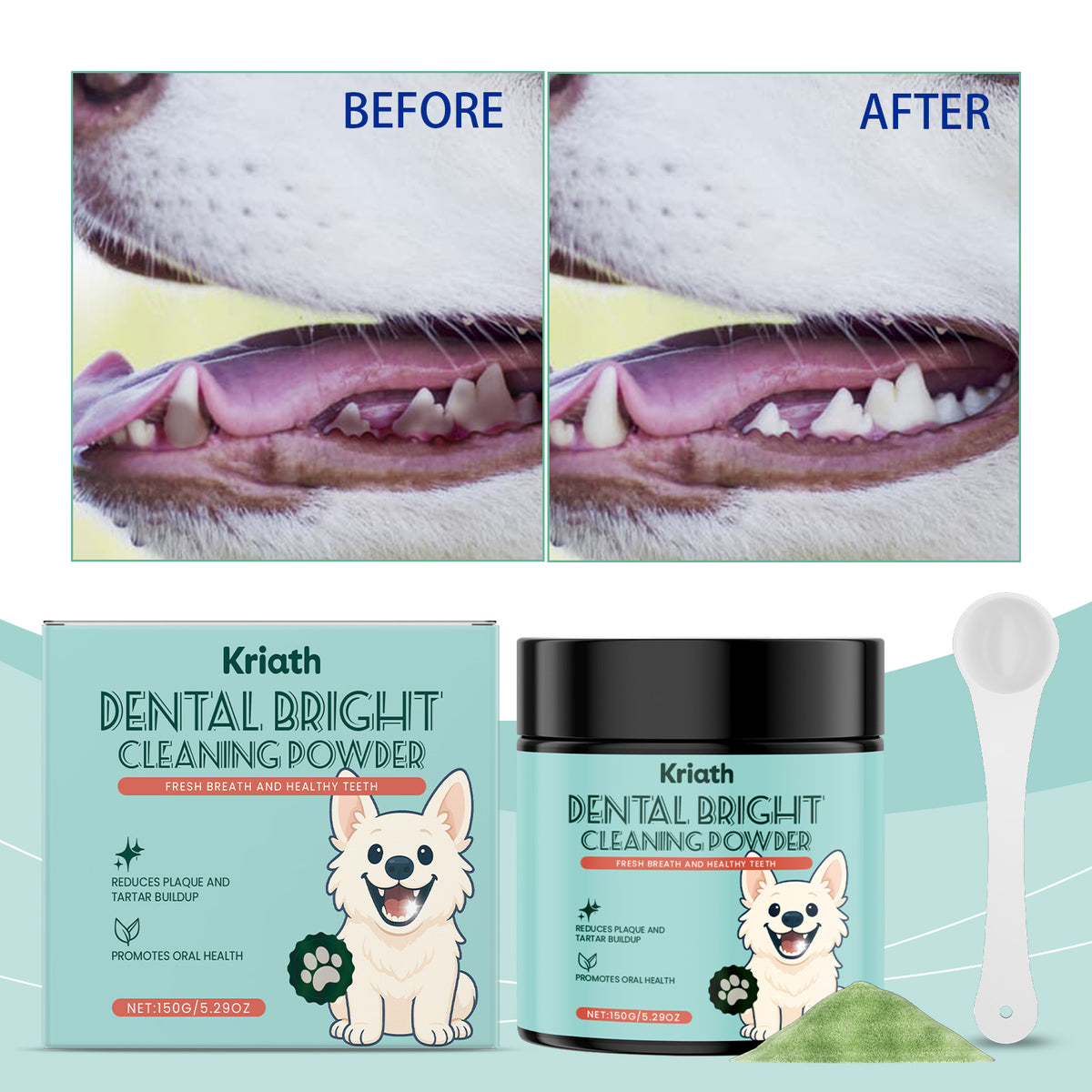 Dog teeth cleaning powder