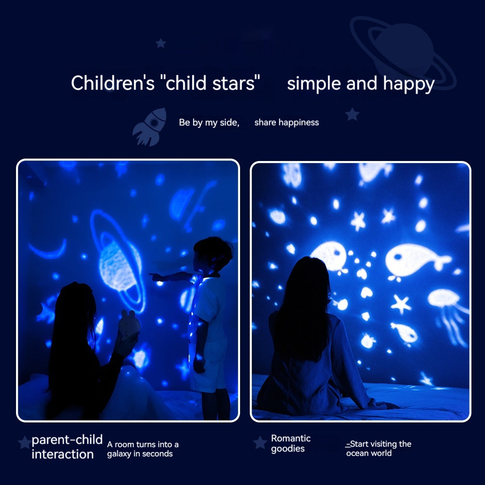 Créative Rabbit Star Light Projector Lampe Enfants Décor maison