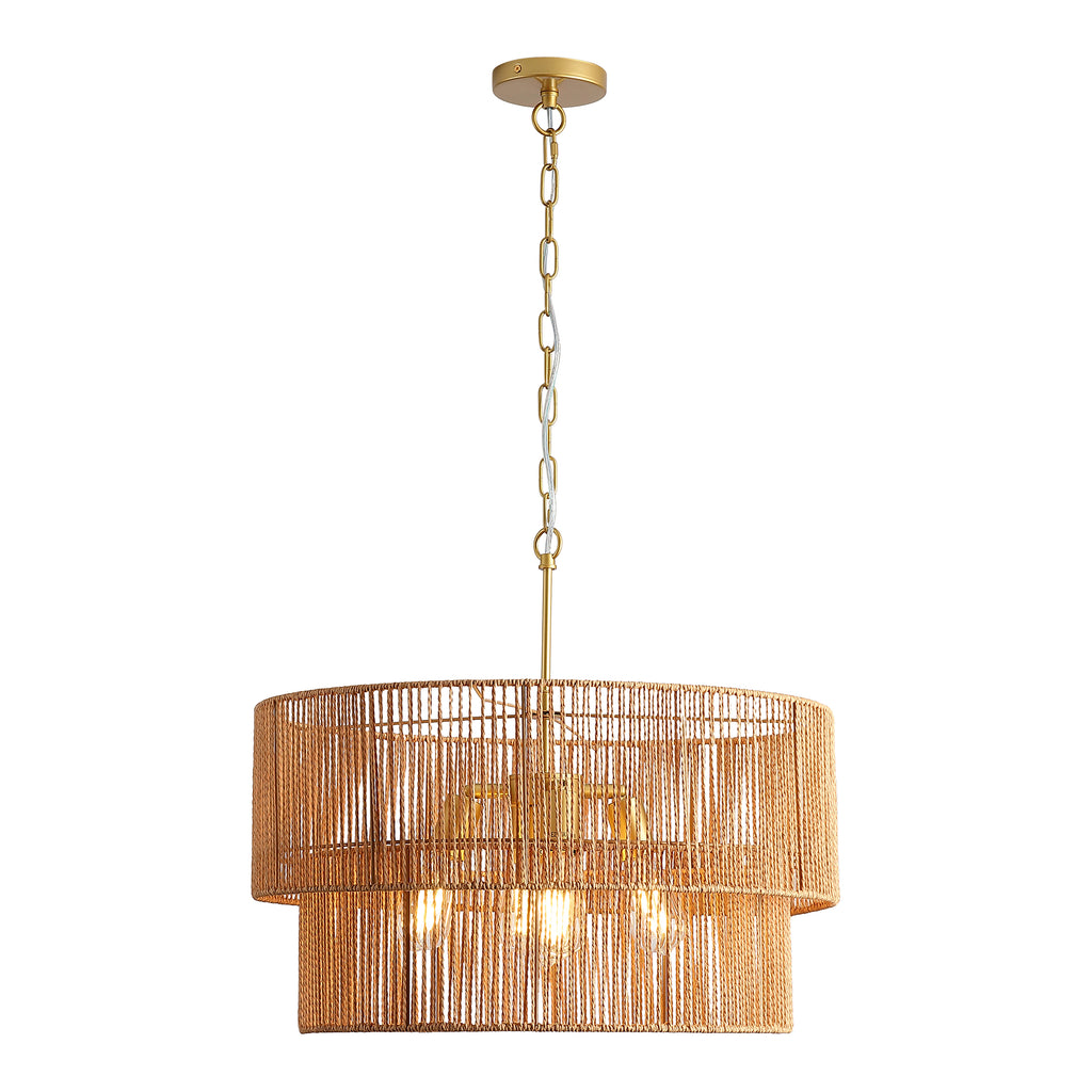 23.62 en papier tissé à la main Rattan Chandelier