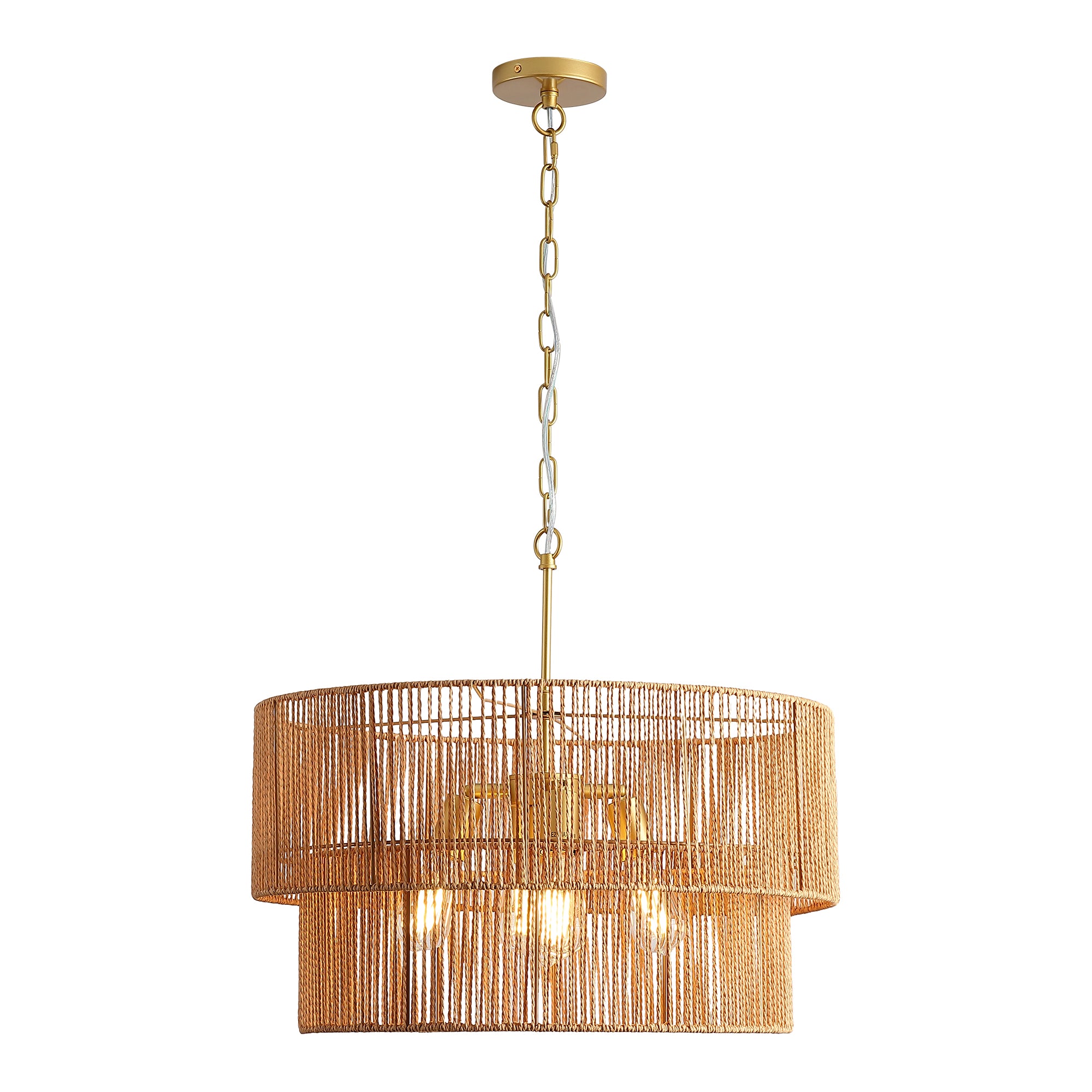 23.62 en papier tissé à la main Rattan Chandelier