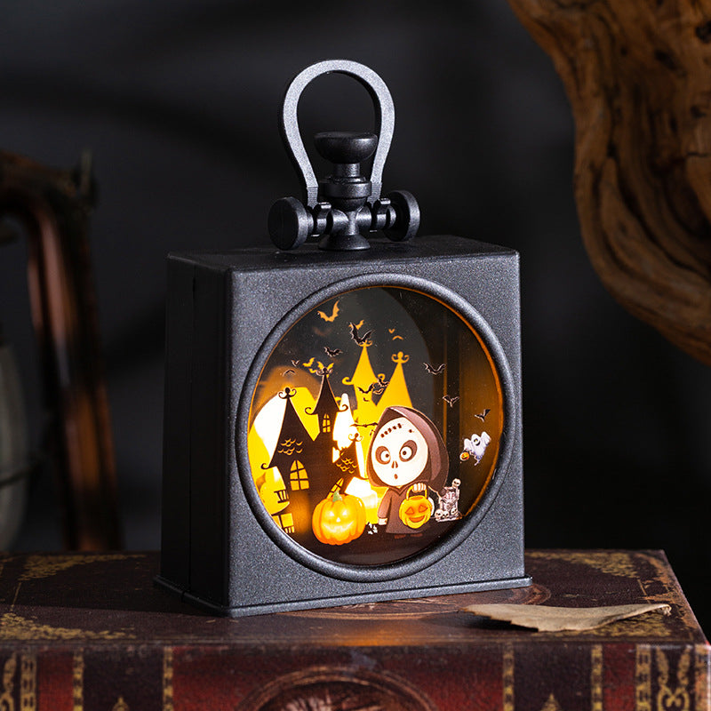 Décoration d'Halloween Coffret-cadeau de jardin d'enfants Portable Pumpkin Scène L