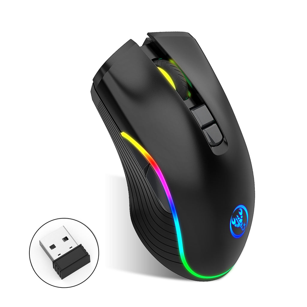 TYPE-C Interface Jeu à sept boutons RGB Souris lumineuse