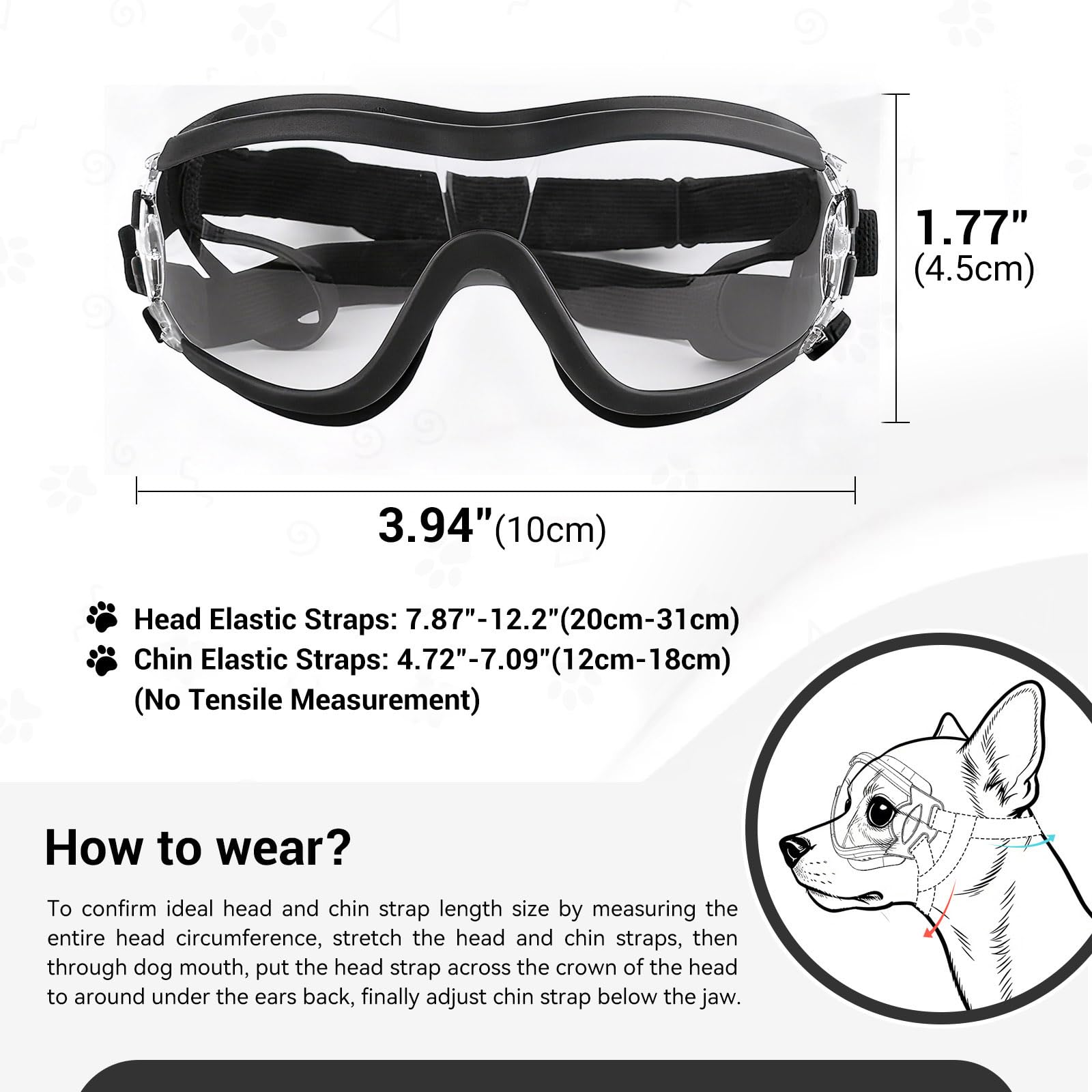 Gants de chien transparents pour petits chiens