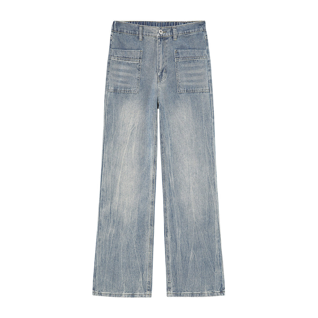 Arrivée Lightning-Stripe Droit-Leg Jeans Denim pour hommes
