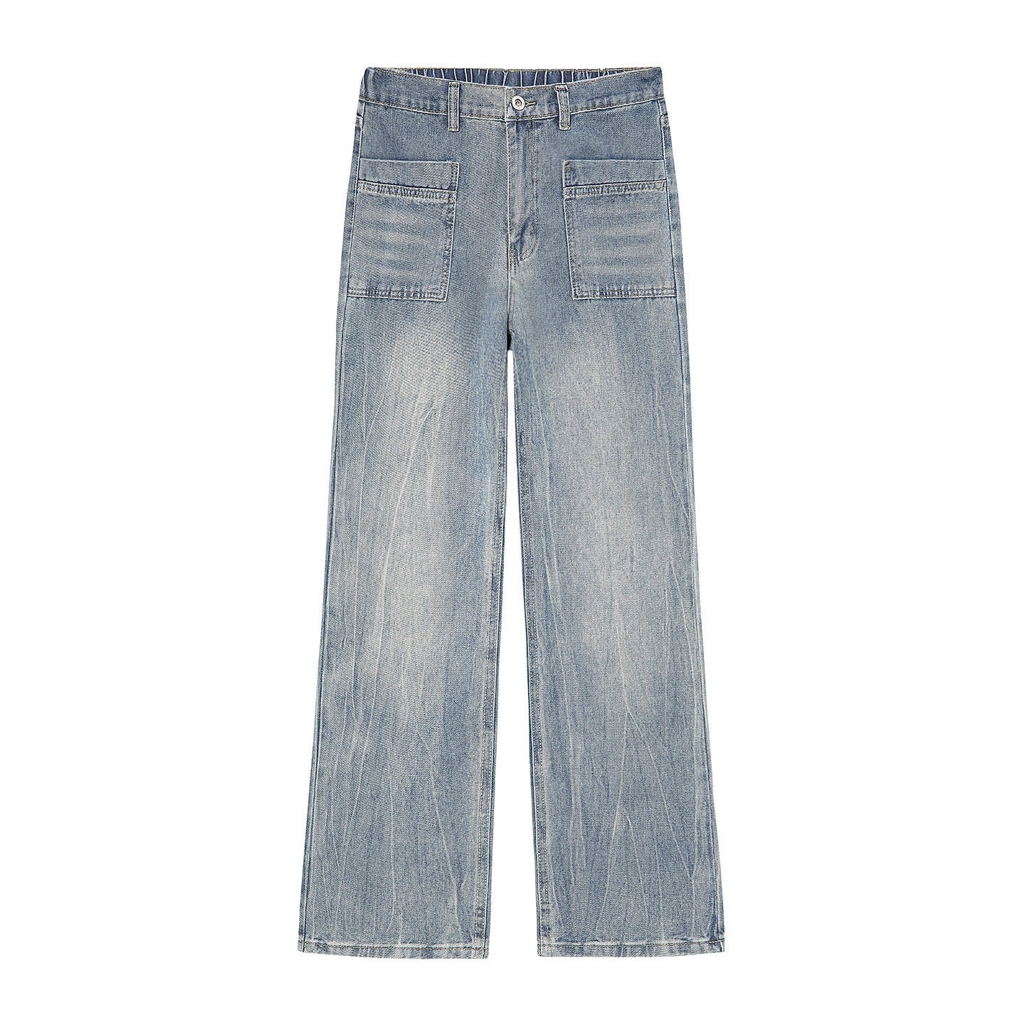 Arrivée Lightning-Stripe Droit-Leg Jeans Denim pour hommes