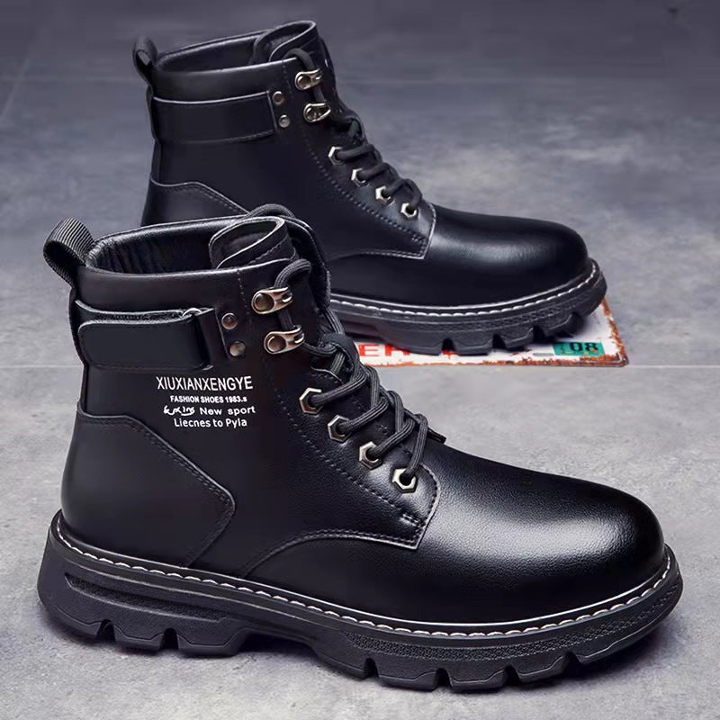 Hommes mi-à haut-top bottes en style coréen