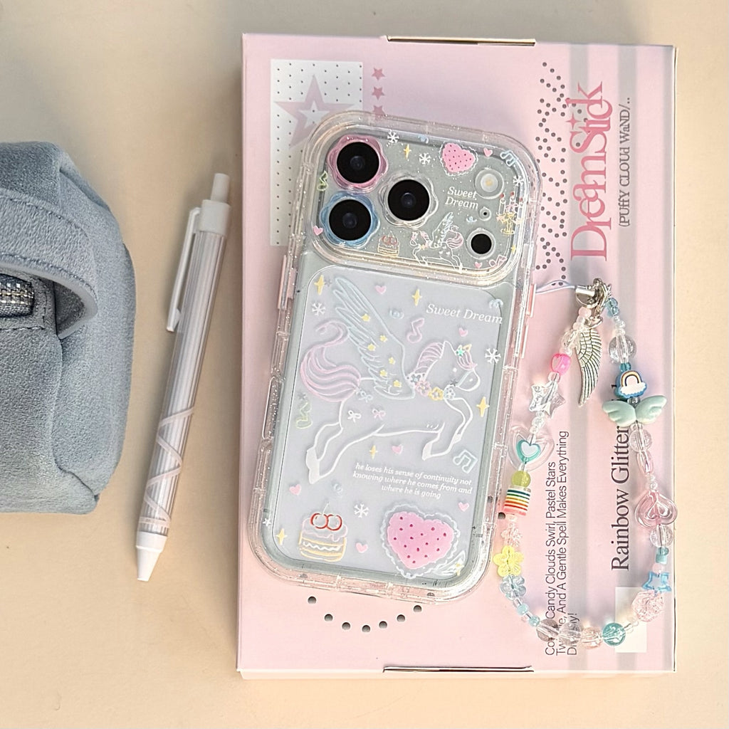 Étui de téléphone en silicone imprimé au gâteau de cerises japonais-Corée