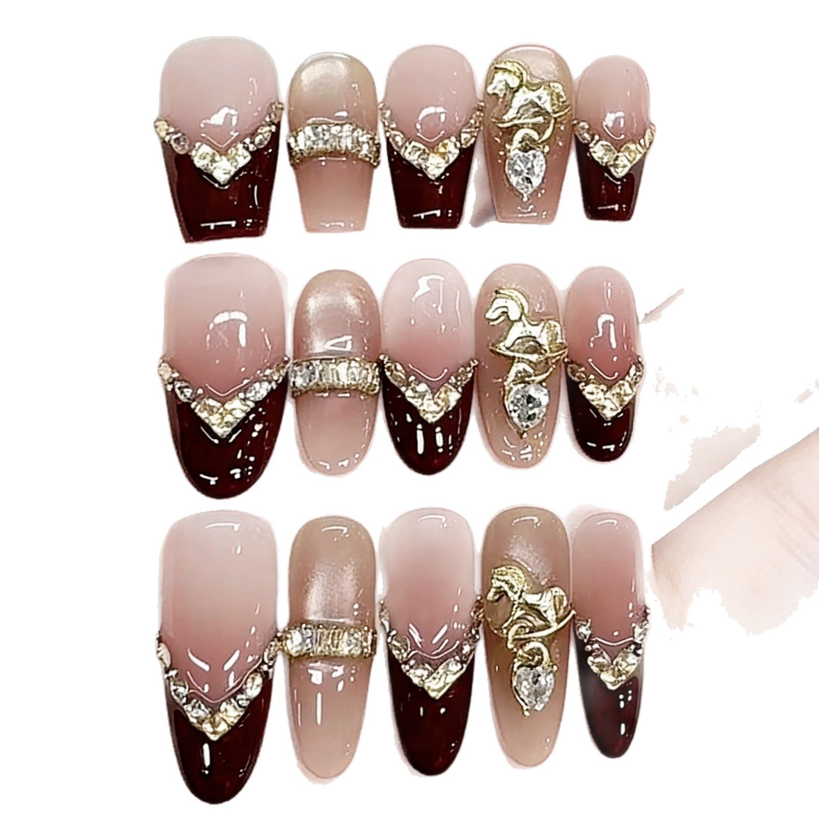 Stickers ongles de luxe léger fait main
