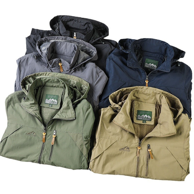 Veste de sport d'extérieur coupe-vent pour hommes