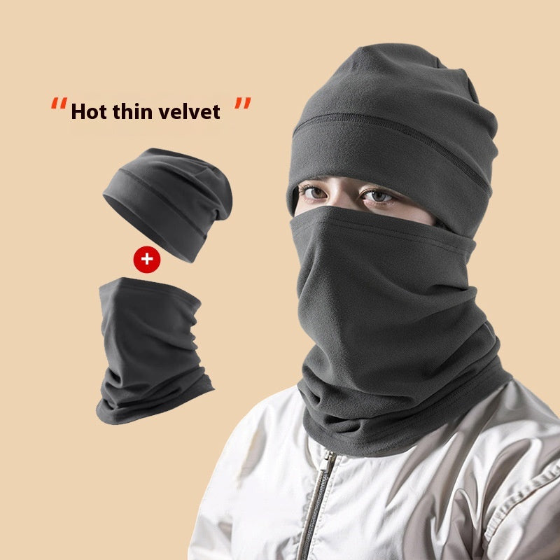 Chapeau de Dralon Masque de vent d'hiver pour hommes Chapeau de mouchoir Couverture en deux parties Cycling Bag Headgear