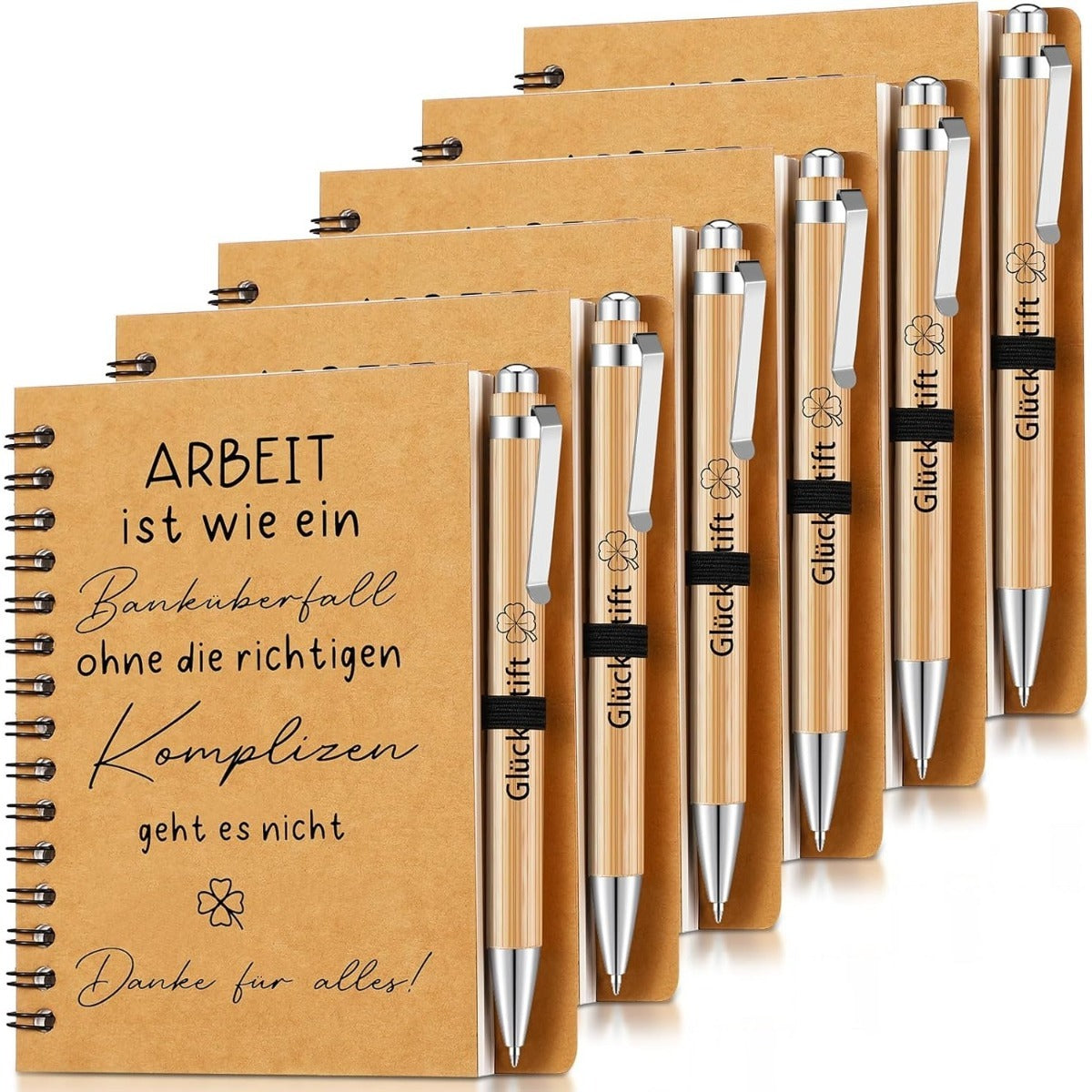 Mini carnet 6 pièces et ensemble cadeau de stylo à bille 6 pièces