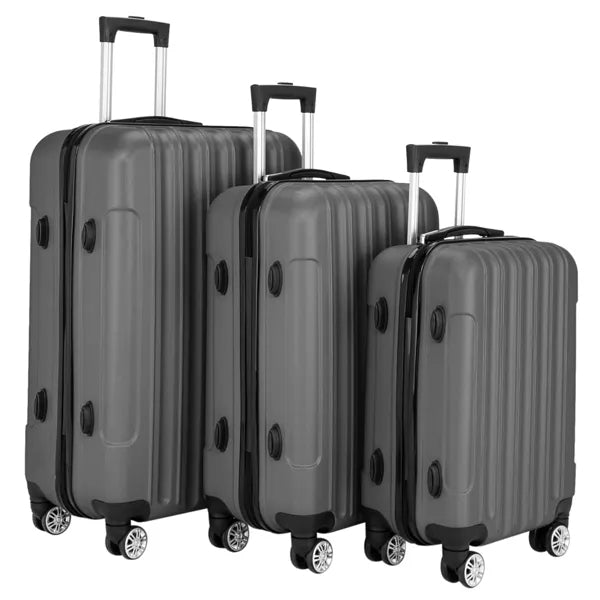 3-in-1 Multifunctional Large Capacity Luggage Suitcases Dark Gray
