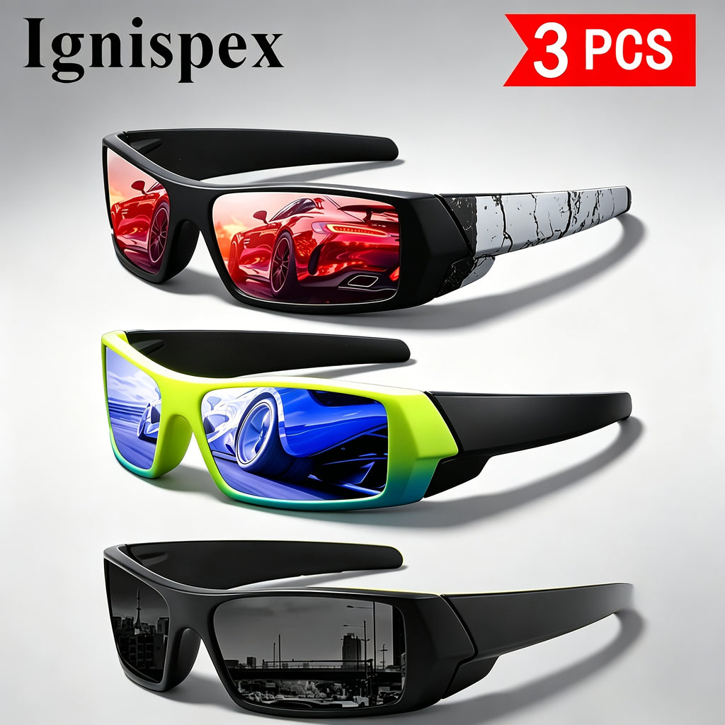 Lunettes de soleil 3 Pcs pour hommes